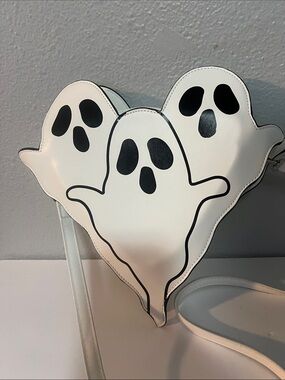 White Ghost Trio Heart Crossbody Bag